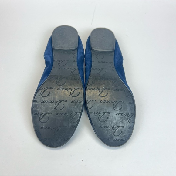 Delman Ballet Flats Womens Size 7.5M Navy Blue Suede Loafers - Picture 5 of 9